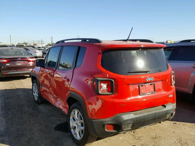 ZACCJABT3GPE18211 - 2016 JEEP RENEGADE L RED photo 3