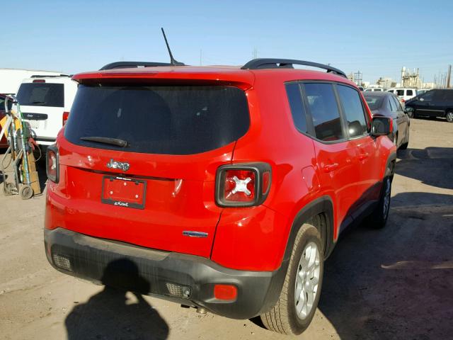 ZACCJABT3GPE18211 - 2016 JEEP RENEGADE L RED photo 4