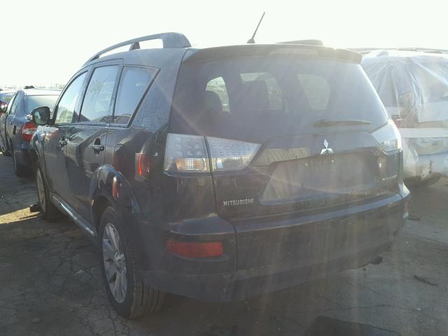 JA4AS3AW6BU042505 - 2011 MITSUBISHI OUTLANDER BLACK photo 3