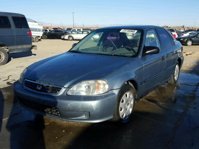 1HGEJ6676XL055234 - 1999 HONDA CIVIC LX BLUE photo 2