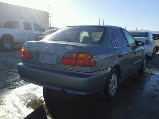 1HGEJ6676XL055234 - 1999 HONDA CIVIC LX BLUE photo 4