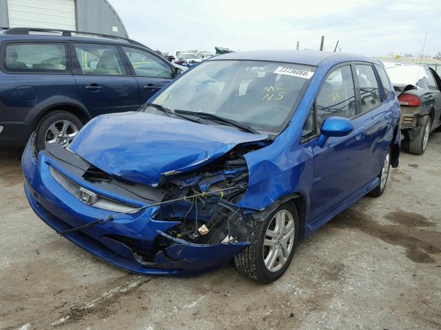 JHMGD38607S016774 - 2007 HONDA FIT S BLUE photo 2