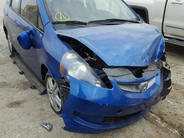 JHMGD38607S016774 - 2007 HONDA FIT S BLUE photo 9