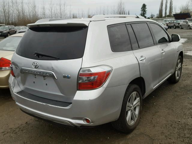 JTEEW41A482008357 - 2008 TOYOTA HIGHLANDER SILVER photo 4