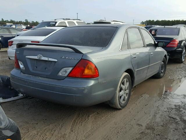 4T1BF28B42U201481 - 2002 TOYOTA AVALON XL BLUE photo 4