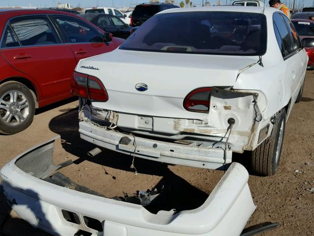 1G1ND52JX3M611379 - 2003 CHEVROLET MALIBU WHITE photo 9