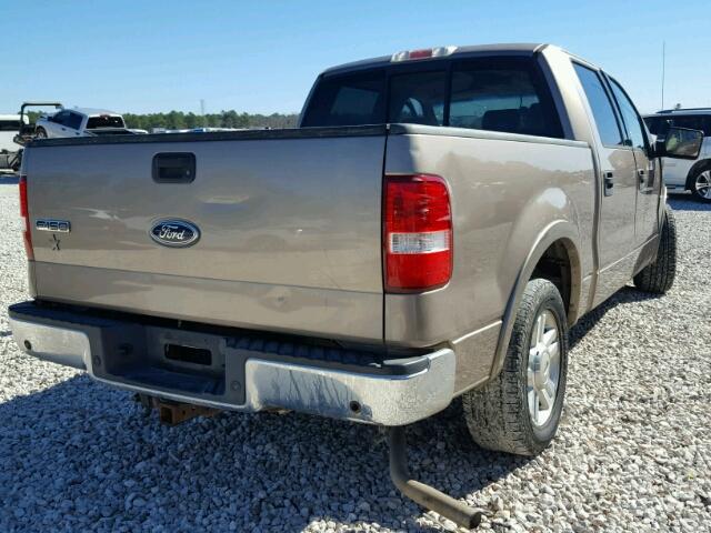 1FTPW12504KD39329 - 2004 FORD F150 SUPER TAN photo 4