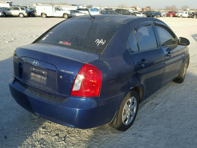 KMHCN46C39U340669 - 2009 HYUNDAI ACCENT GLS BLUE photo 4