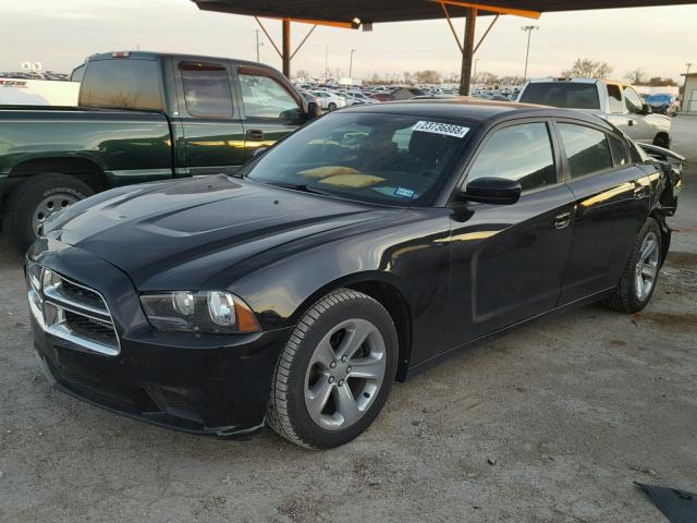 2C3CDXBG6EH363950 - 2014 DODGE CHARGER SE BLACK photo 2