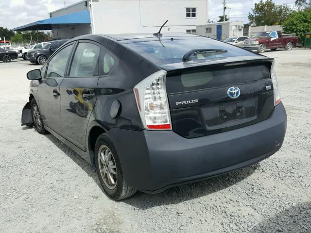 JTDKN3DU7A5151754 - 2010 TOYOTA PRIUS BLACK photo 3