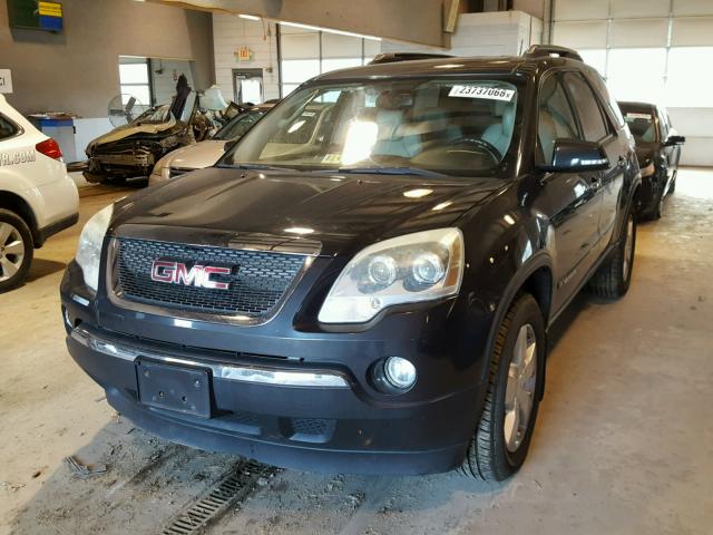 1GKEV33797J152546 - 2007 GMC ACADIA SLT BLACK photo 2