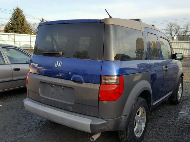 5J6YH28604L019632 - 2004 HONDA ELEMENT EX BLUE photo 4