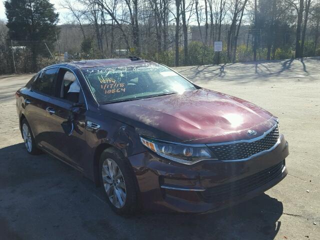 5XXGU4L31HG126538 - 2017 KIA OPTIMA EX MAROON photo 1