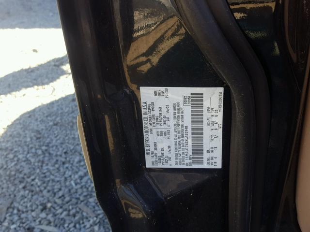 1FMRU1763XLA85948 - 1999 FORD EXPEDITION BLACK photo 10