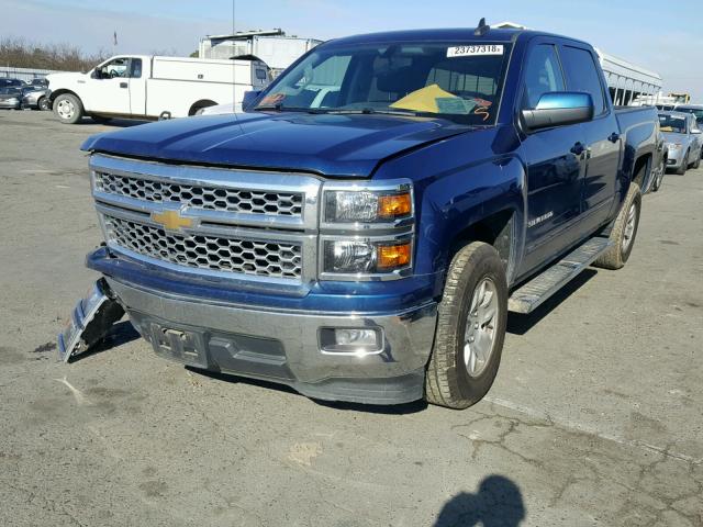 3GCPCREC7FG483083 - 2015 CHEVROLET SILVERADO BLUE photo 2