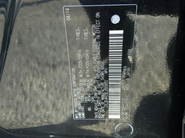 JTLZE4FE5EJ055892 - 2014 TOYOTA SCION XB 黑色 照片 10