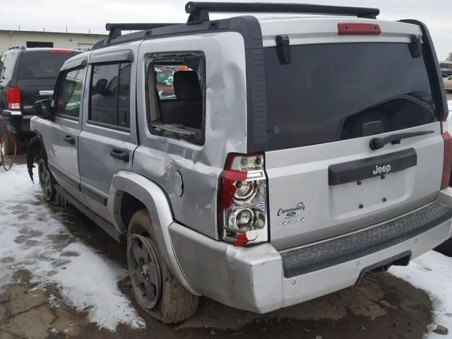 1J8HG48K76C151784 - 2006 JEEP COMMANDER SILVER photo 3