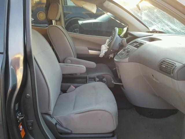 5N1BV28U19N105302 - 2009 NISSAN QUEST S GRAY photo 5