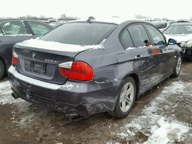 WBAVC93558K041780 - 2008 BMW 328 XI CHARCOAL photo 4