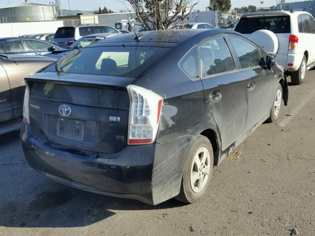 JTDKN3DU7B0260391 - 2011 TOYOTA PRIUS BLACK photo 4