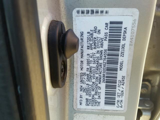 1NXBR32EX6Z764556 - 2006 TOYOTA COROLLA CE SILVER photo 10