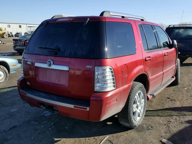 4M2EU48EX8UJ12496 - 2008 MERCURY MOUNTAINEE RED photo 4