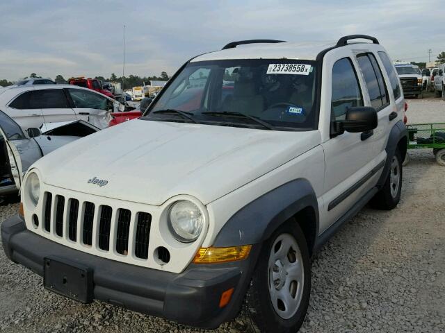 1J4GK48K27W709214 - 2007 JEEP LIBERTY SP CREAM photo 2