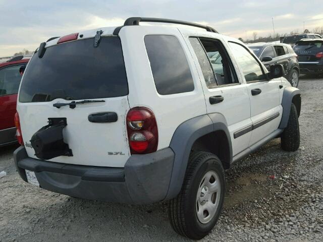 1J4GK48K27W709214 - 2007 JEEP LIBERTY SP CREAM photo 4