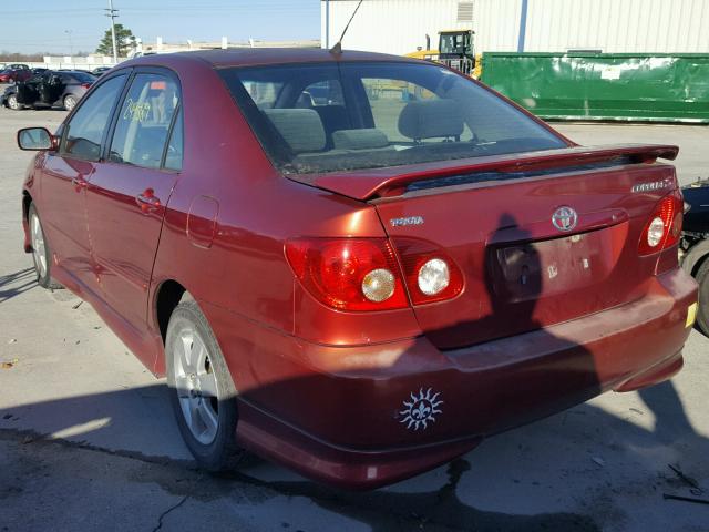 1NXBR32E47Z830102 - 2007 TOYOTA COROLLA MAROON photo 3