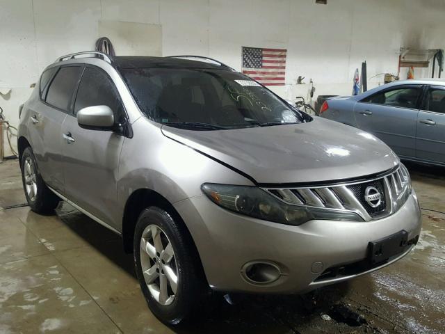 JN8AZ18W09W202893 - 2009 NISSAN MURANO S GRAY photo 1