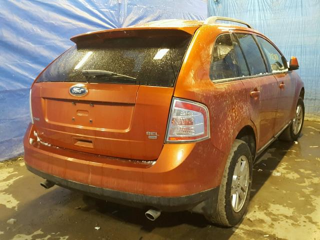 2FMDK48C78BA88312 - 2008 FORD EDGE SEL ORANGE photo 4