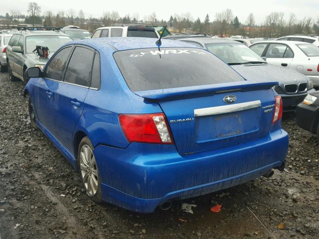 JF1GE75628G514950 - 2008 SUBARU IMPREZA WR BLUE photo 3