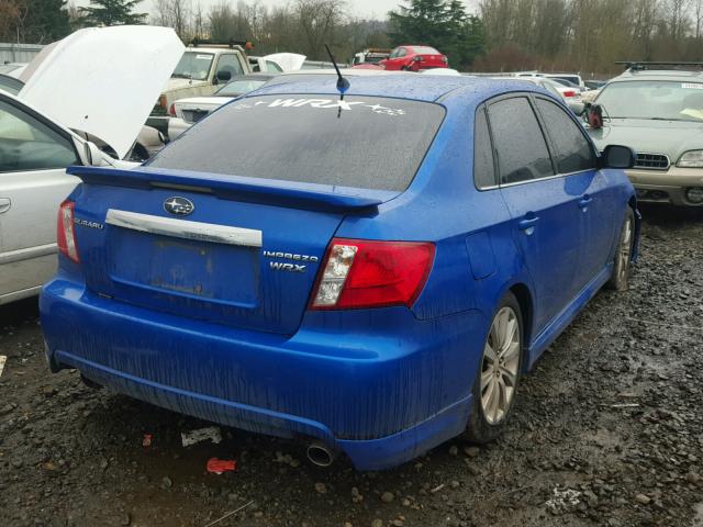 JF1GE75628G514950 - 2008 SUBARU IMPREZA WR BLUE photo 4