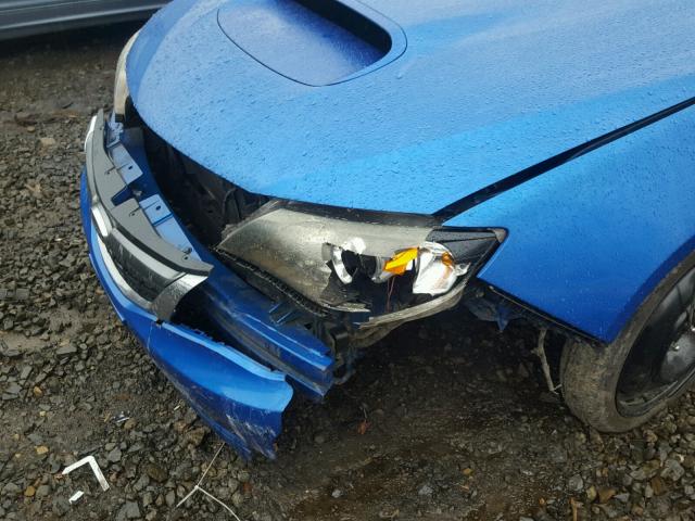 JF1GE75628G514950 - 2008 SUBARU IMPREZA WR BLUE photo 9