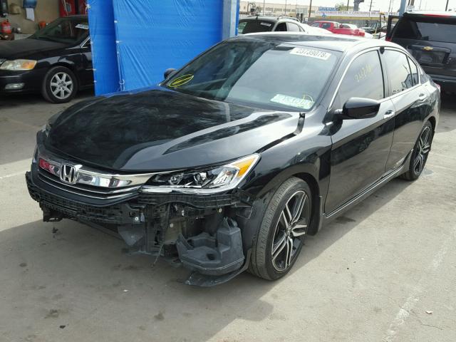 1HGCR2F57GA157869 - 2016 HONDA ACCORD SPO BLACK photo 2