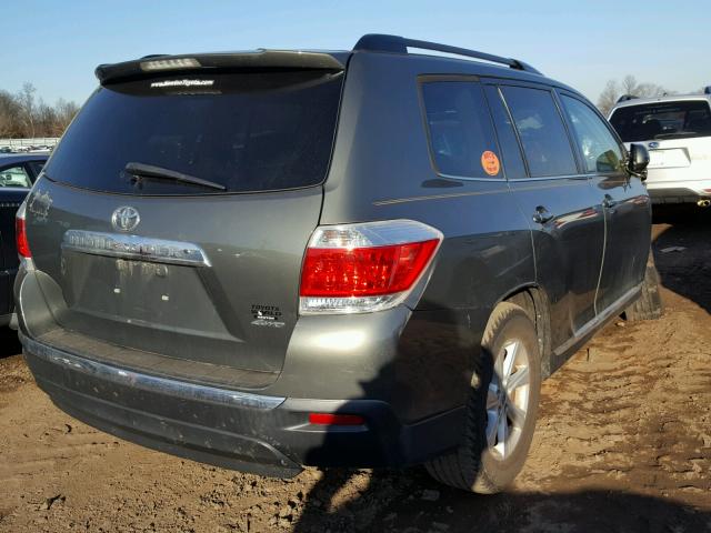 5TDBK3EH0CS102287 - 2012 TOYOTA HIGHLANDER GRAY photo 4