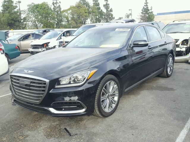 KMHGN4JE6JU216720 - 2018 GENESIS G80 BASE BLACK photo 2