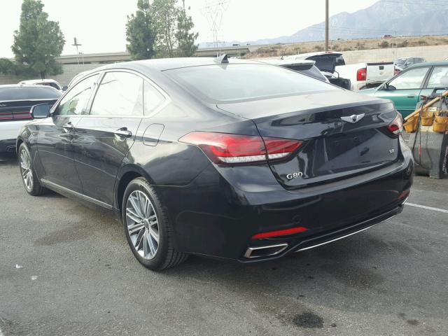 KMHGN4JE6JU216720 - 2018 GENESIS G80 BASE BLACK photo 3