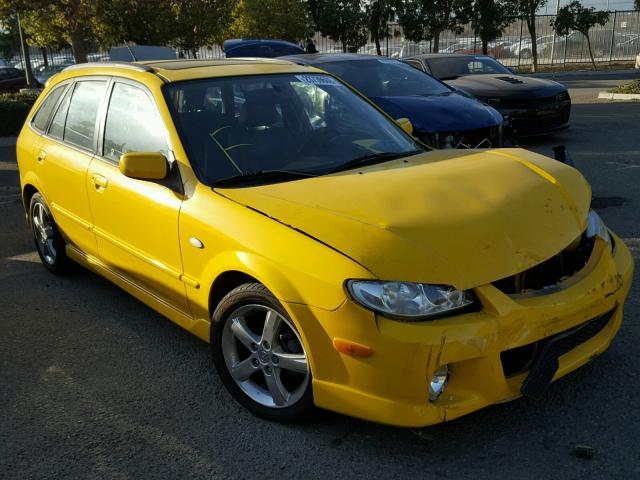 JM1BJ246531208342 - 2003 MAZDA PROTEGE PR YELLOW photo 1