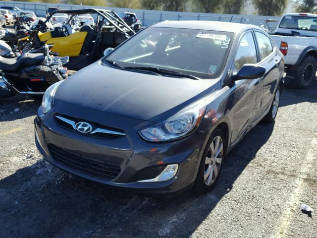 KMHCU4AE9CU167498 - 2012 HYUNDAI ACCENT GLS GRAY photo 2