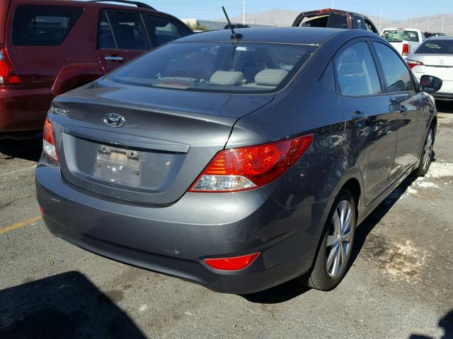 KMHCU4AE9CU167498 - 2012 HYUNDAI ACCENT GLS GRAY photo 4