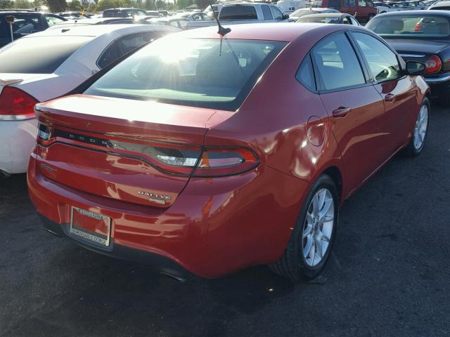 1C3CDFBH3DD723013 - 2013 DODGE DART SXT RED photo 4