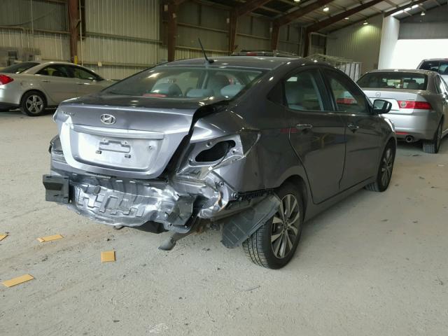 KMHCU4AE6GU148123 - 2016 HYUNDAI ACCENT SE GRAY photo 4