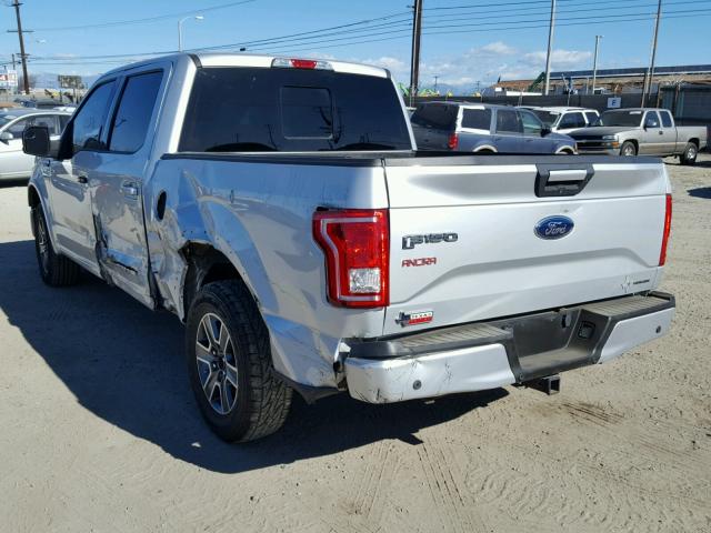 1FTEW1CFXGKE12273 - 2016 FORD F150 SUPER SILVER photo 3