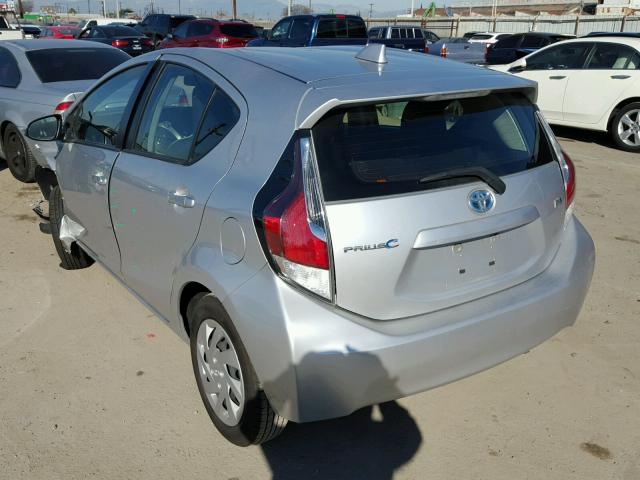 JTDKDTB31F1585969 - 2015 TOYOTA PRIUS C SILVER photo 3