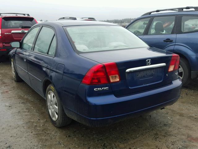 1HGES258X2L031107 - 2002 HONDA CIVIC EX ლურჯი ფოტო 3