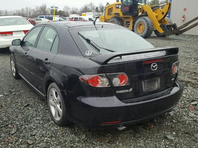 1YVHP84D875M33017 - 2007 MAZDA 6 S BLACK photo 3