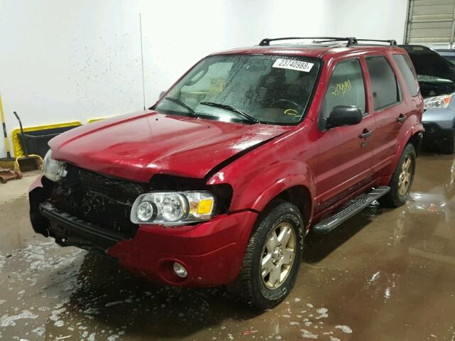 1FMCU93197KB43758 - 2007 FORD ESCAPE XLT RED photo 2