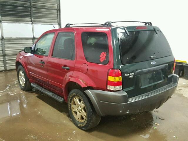 1FMCU93197KB43758 - 2007 FORD ESCAPE XLT RED photo 3