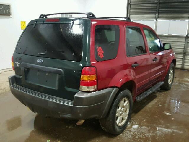 1FMCU93197KB43758 - 2007 FORD ESCAPE XLT RED photo 4